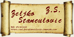Željko Stančulović vizit kartica